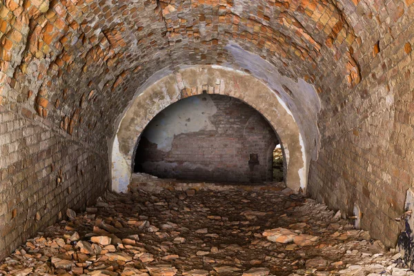 Ruins  inside  fort Tarakanovskiy. Casemates .  Dubno. Ukraine. — Stock Photo, Image