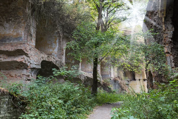 Broken Citadel. Ruins of old fort Tarakanovskiy. — Stock Photo, Image