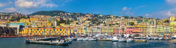 Port of Genoa ( Genova ), Italy. Panoramic view — Stock Photo, Image