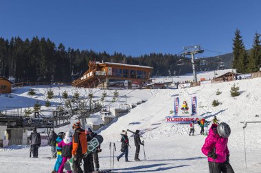  Kayak park Kubinska Hola. Slovakya. İnsanlar ve Kayak
