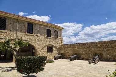 Antik Larnaka Castle. Kıbrıs.
