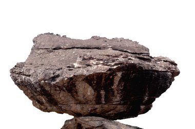 Beyaz arkaplanda izole edilmiş büyük granit resimler.