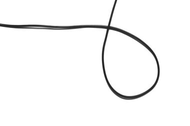 Beyaz arkaplanda siyah bobinler izole edildi