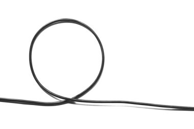 Beyaz arkaplanda siyah bobinler izole edildi