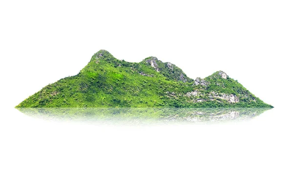 Natuurlijke Bergen Een Witte Achtergrond — Stockfoto