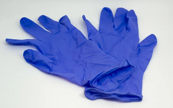 Guantes Sin Polvo Látex Azul Imágenes de stock libres de derechos