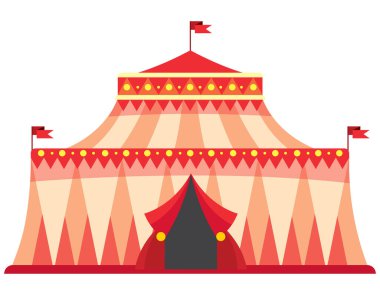 Klasik sirk çadırı.