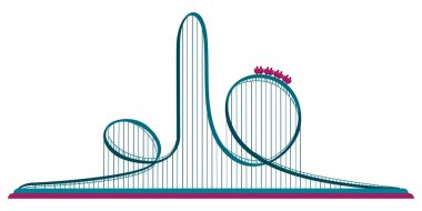 Lunaparkta hız treni.