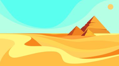 Çöldeki piramitler.