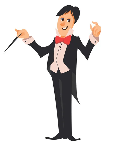 Conductor of orchestra. — Stock Vector