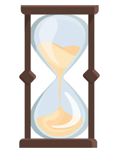 Hermoso reloj de arena en estilo de dibujos animados . — Vector de stock