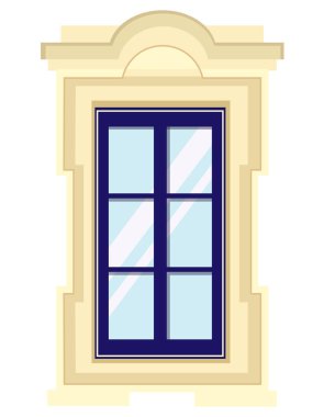 Çizgi film tarzında vektör penceresi.