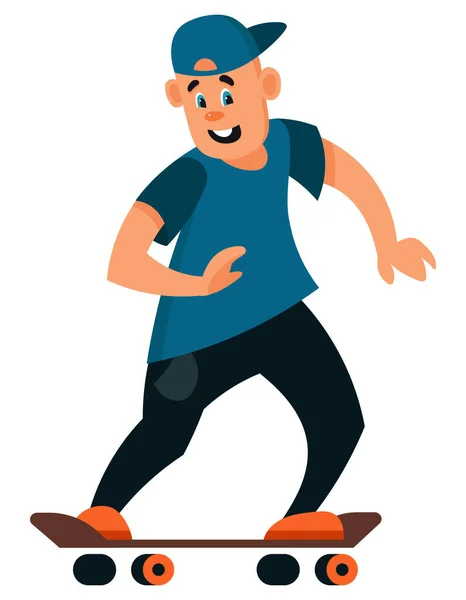 Boy riding skateboard. — Stock Vector