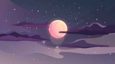 Güzel yıldızlı manzara.