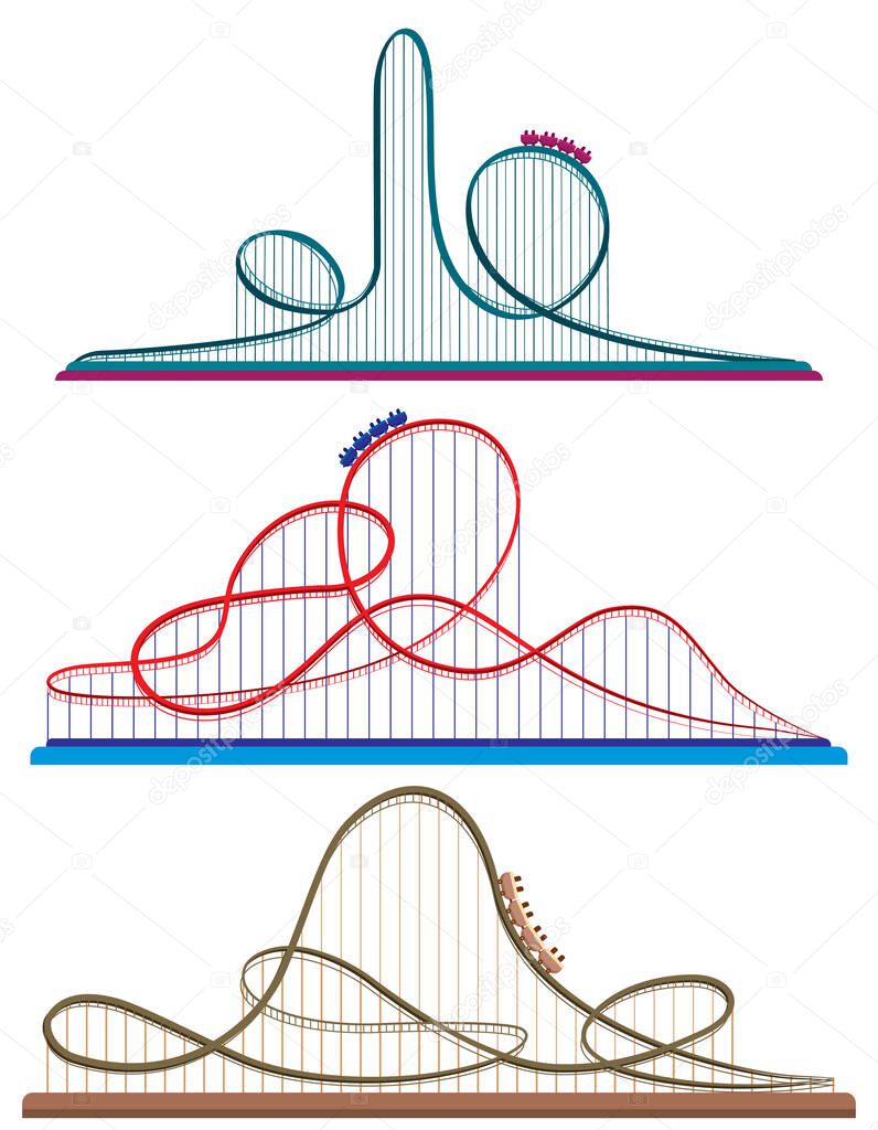 Set of roller coasters.