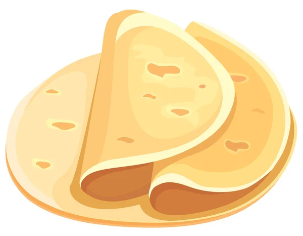 Tortilla dans le style de dessin animé . — Image vectorielle