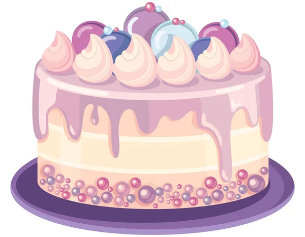 Gâteau à un niveau. — Image vectorielle
