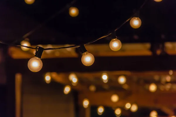 String of lights at a party,