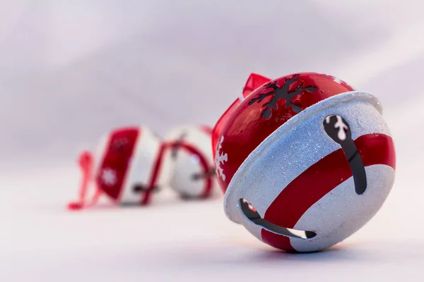 Red and White Sleigh Bell Ornament.