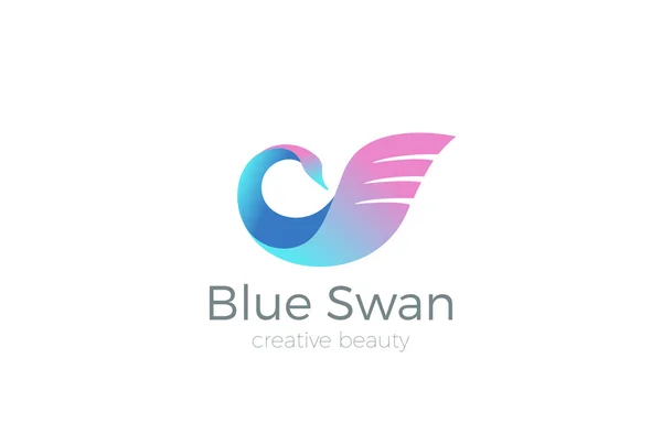 Logo de cisne de beleza — Vetor de Stock