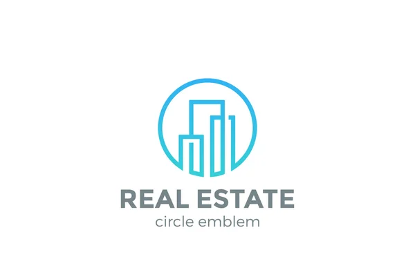 Diseño del logo inmobiliario — Vector de stock