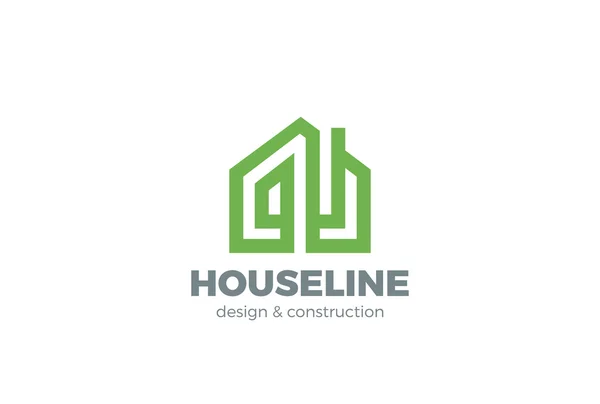 Logotipo da casa verde Eco — Vetor de Stock