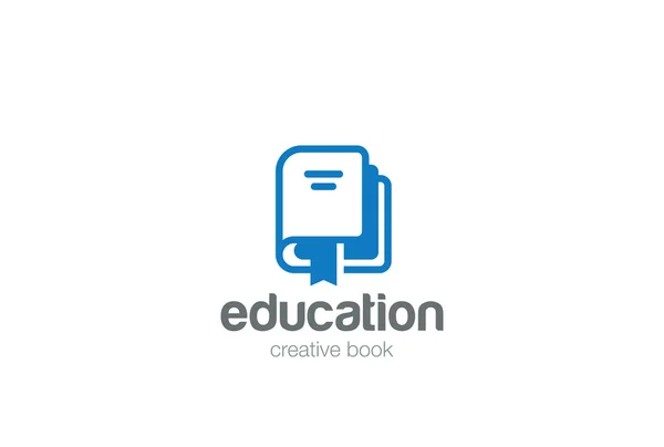 Livro Logo Educação — Vetor de Stock