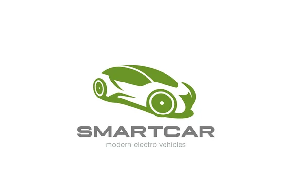 Yeşil Eko araba logosu — Stok Vektör