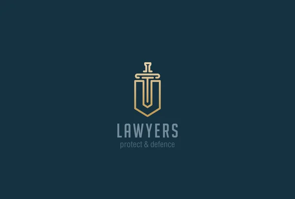 Avukat avukat savunucusu Logo — Stok Vektör