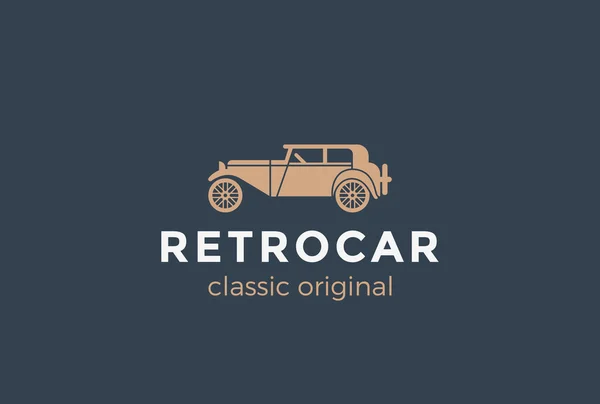 Retro Car Logo design — Stock Vector