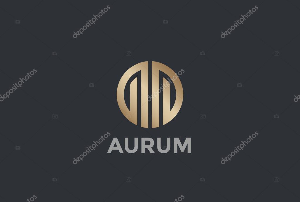 Real Estate Logo design vector template Circle shape