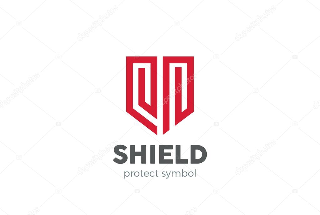Shield Logo design vector template. Protection defense symbol