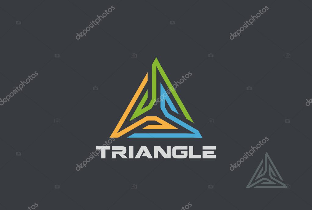 Triangle Logo abstract design vector template
