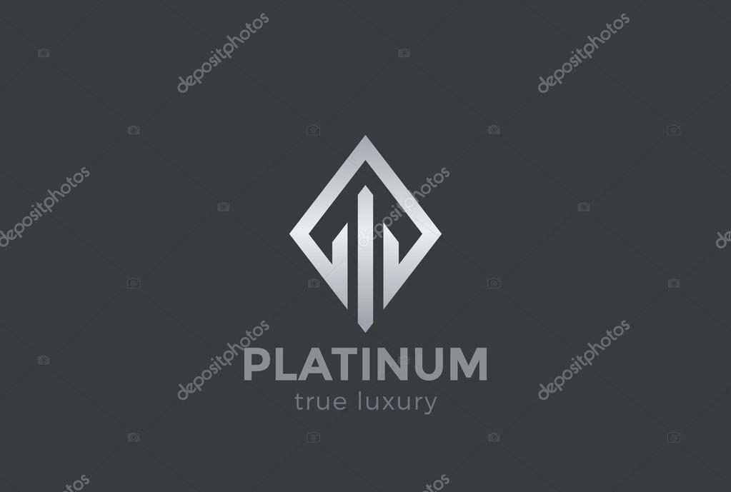 Real Estate Logo design vector template Rhombus shape