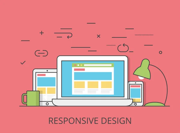 Web Design responsivo —  Vetores de Stock