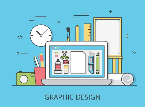 Graphic design website — Stock Vector