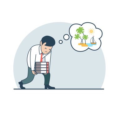 işadamı ağır klasörleri taşıma