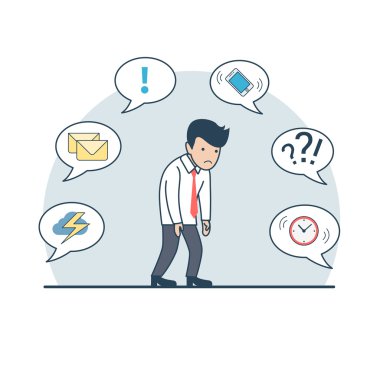  businessman shambles from fatigue