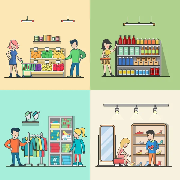 Appartement dans un supermarché — Image vectorielle
