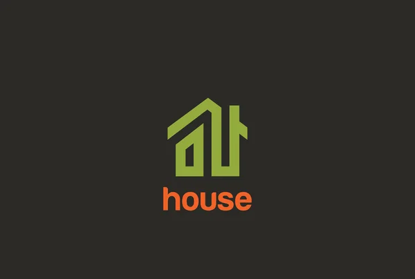 Eco groen huis logo — Stockvector