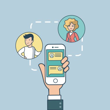 Yazışma smartphone ekranında