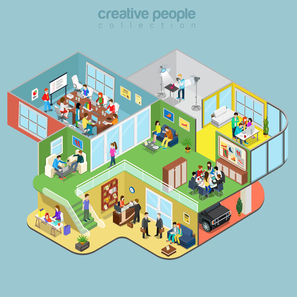 Плоская изометрическая творческая мастерская
 