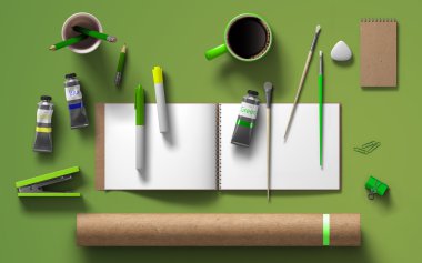 Mockup marka şablonu. 