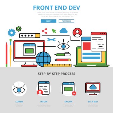 Development application software concept. clipart
