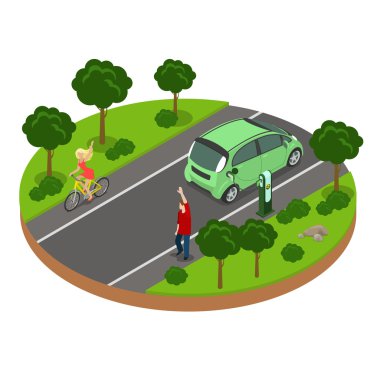 3D isometry Eko taşıma kavramı.