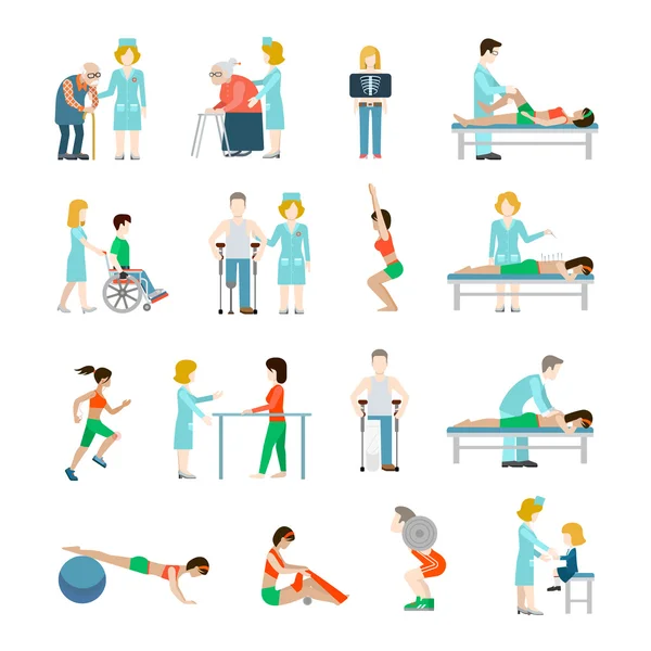 Professional rehabilitation concept. — Stock Vector