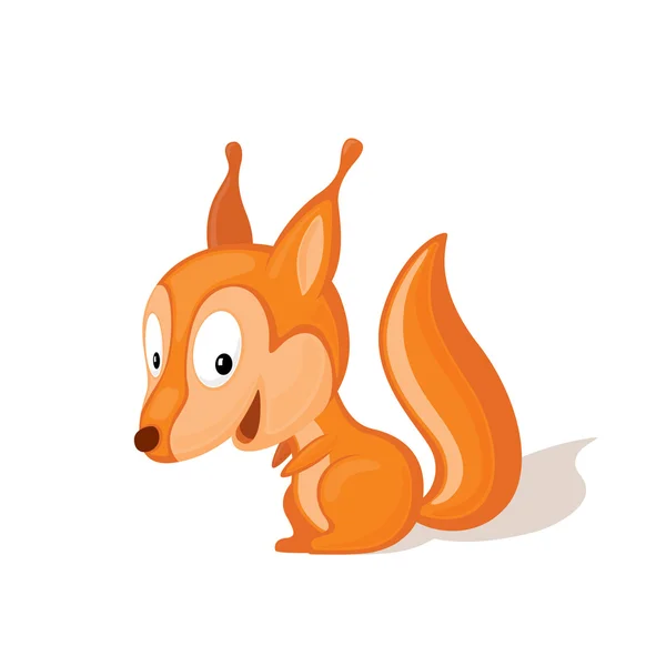 Funny cartoon squirrel — Stock Vector