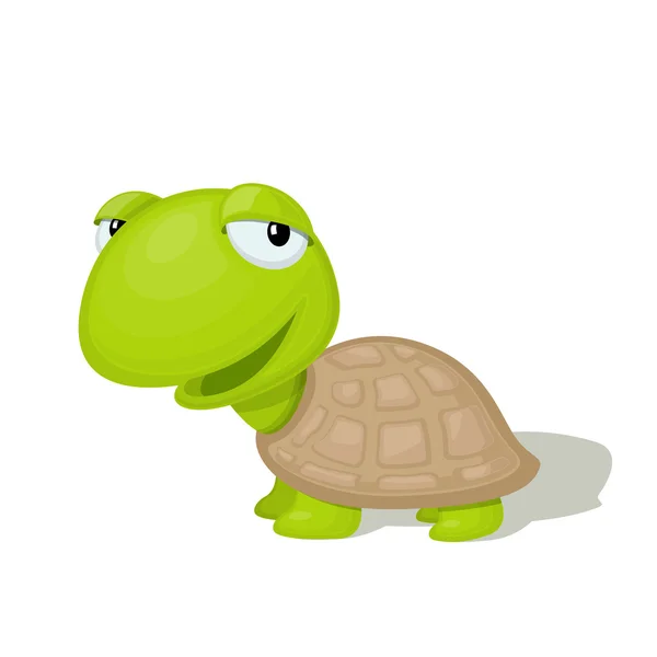 Funny cartoon turtle — Stock Vector