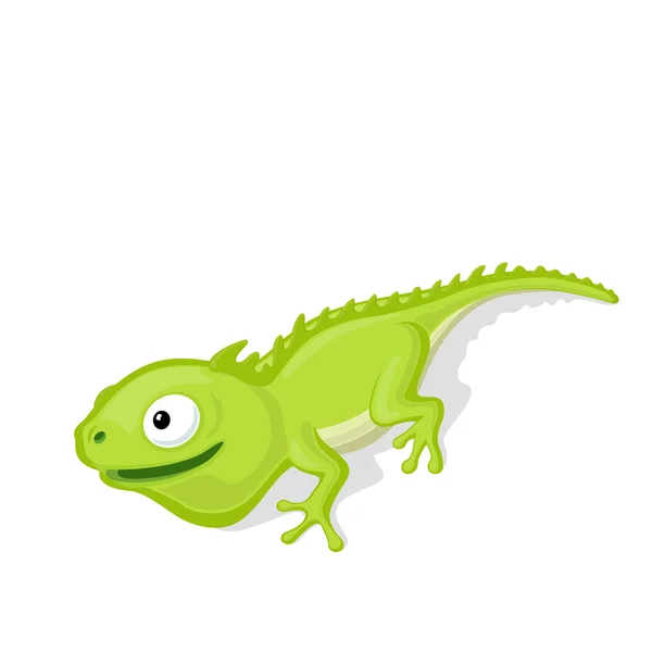 Funny cartoon chameleon — Stock Vector