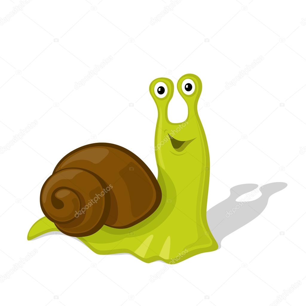 Funny cartoon snail 